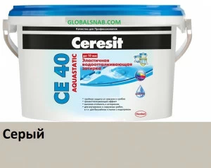 Затирка цементная водоотталкивающая Ceresit CE 40 Aquastatic 07, Серый 2кг