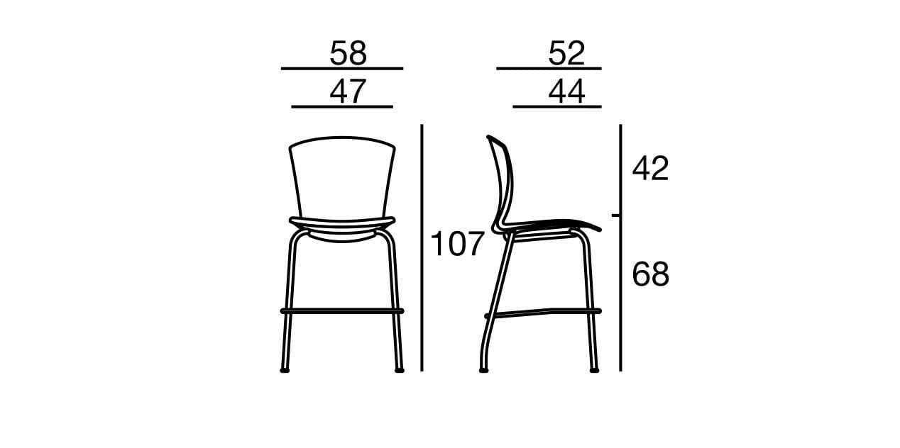 Штабелируемый стул Sesta милый ARCH-00134534 - Вид №2