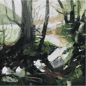 Картина на холсте 100х100 см "Мангровые леса" EVENHOME КАРТИНЫ МАСЛОМ 130049 Белый;зеленый;разноцветный