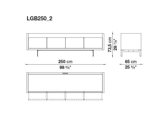 Деревянный шкаф с распашными дверями B&B Italia Liagò ARCH-00025165 - Вид №3
