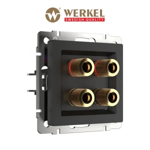 Розетка аудио встраиваемая Werkel a051614, цвет черный