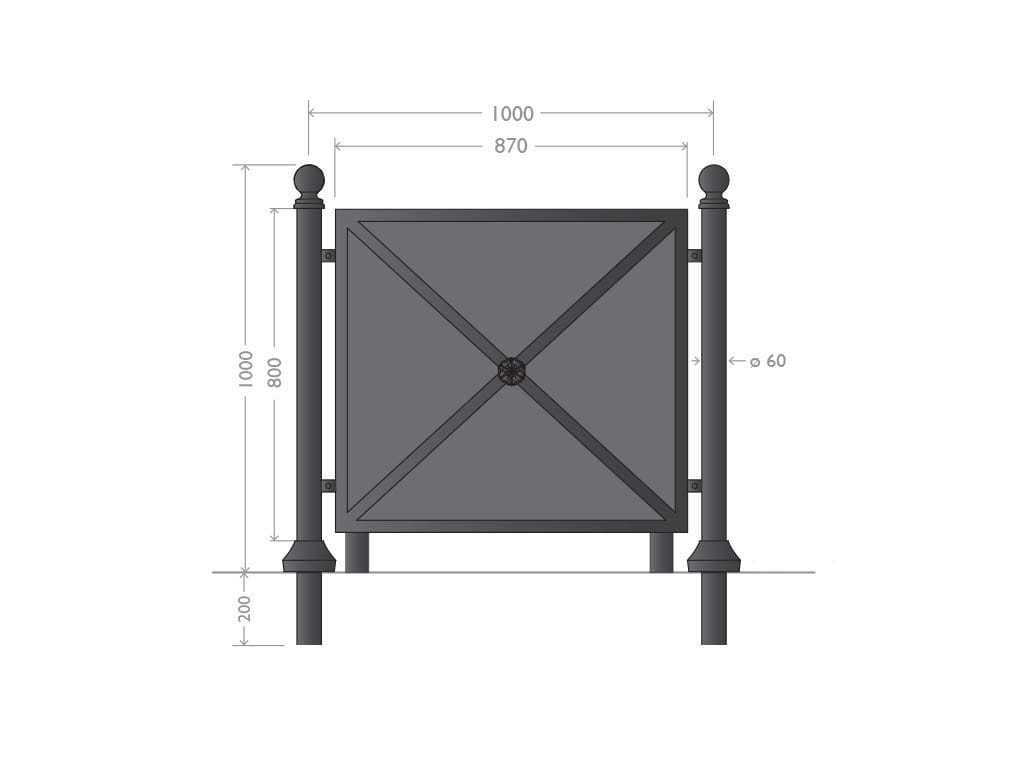 Стальная плантатор EUROCOMITALIA классическая мебель ARCH-00074944 - Вид №2
