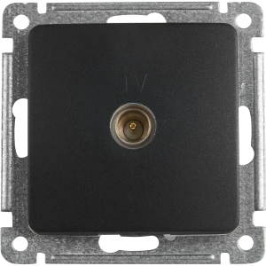 Телевизионная розетка встраиваемая Hegel РСТВ-401-08 цвет черный