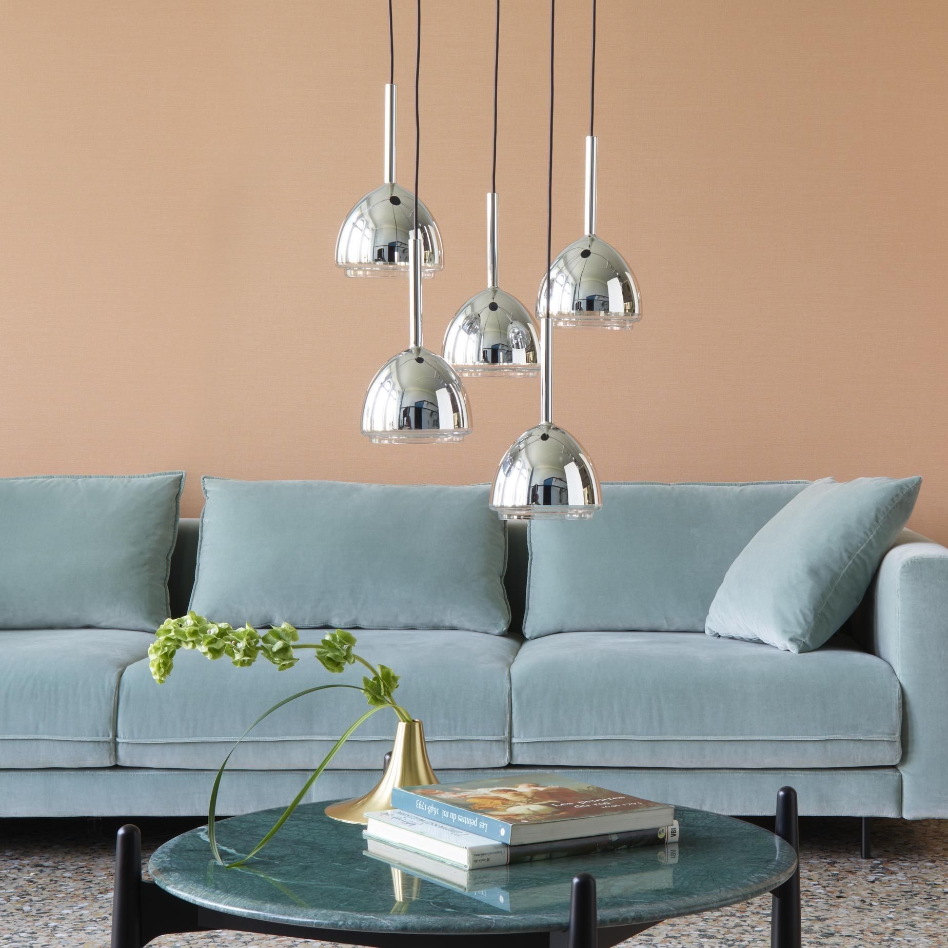 Светодиодный подвесной светильник из боросиликатного стекла Ligne Roset Хромированный колокол ARCH-00093985 - Вид №1