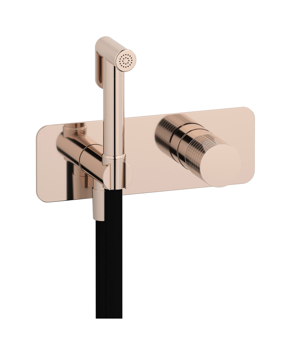 Внешние части гигенического душа со смесителем. WE ARE IB ga706rs Rose Gold Gatsby