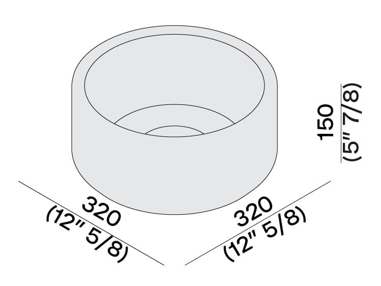 Мраморная столешница круглый умывальник LUCE DI CARRARA Tube ARCH-00050671 - Вид №4