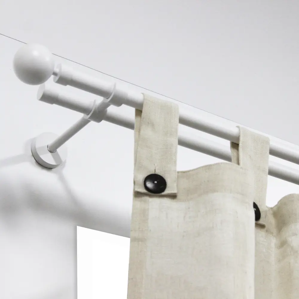 Держатель двухрядный с пластиковой вставкой Inspire металл цвет белый 20 см Белый Матовый STLM-2141358 - Вид №1