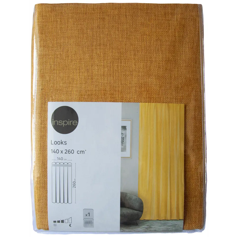 Штора на ленте Seasons Looks 140х260 см Solemio1 цвет желтый STLM-2028061 - Вид №6