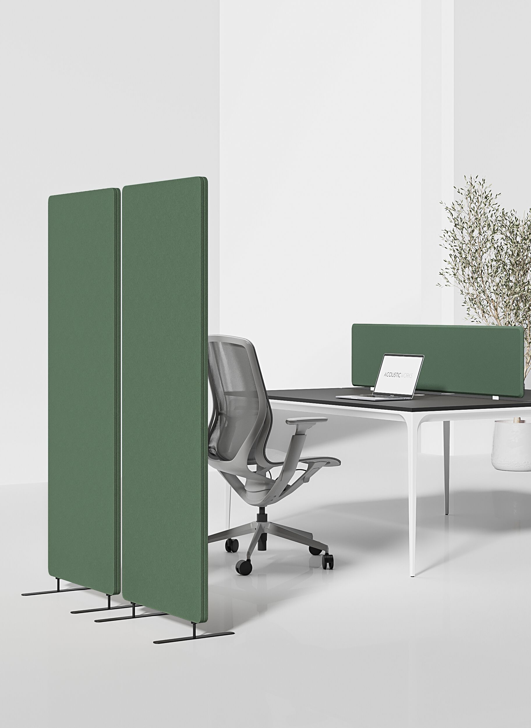 Звукопоглощающая ткань отдельно стоящая офисная перегородка WORKSPACE ECOSHIELD ARCH-00150841 - Вид №4