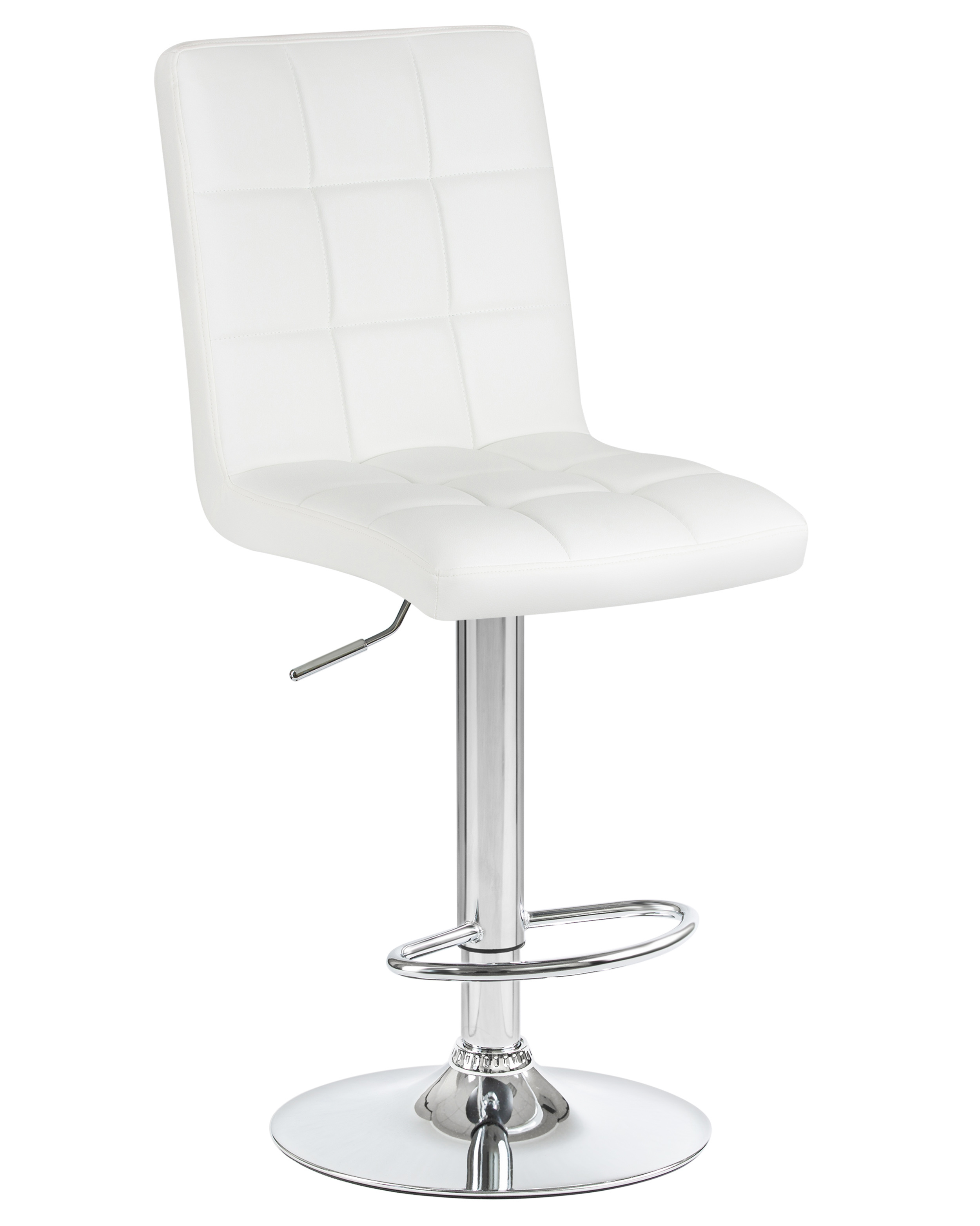 92707625 Барный стул Kruger LM 41х100х56см искусственная кожа цвет белый STLM-0536255 DOBRIN