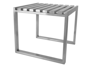 Низкий табурет из нержавеющей стали