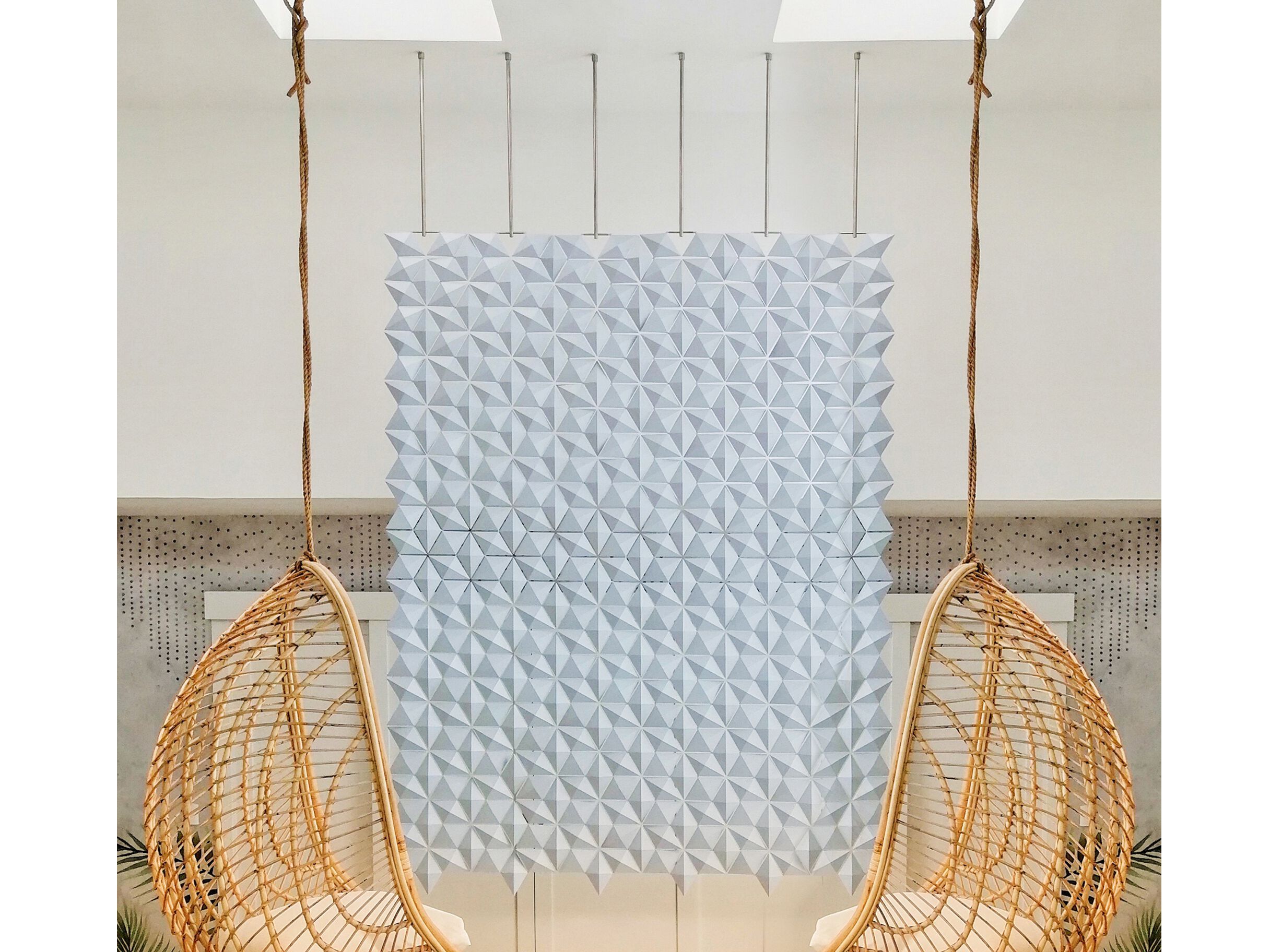 Подвесная перегородка bloomming FACET 204x265cm azzurro ARCH-00131632