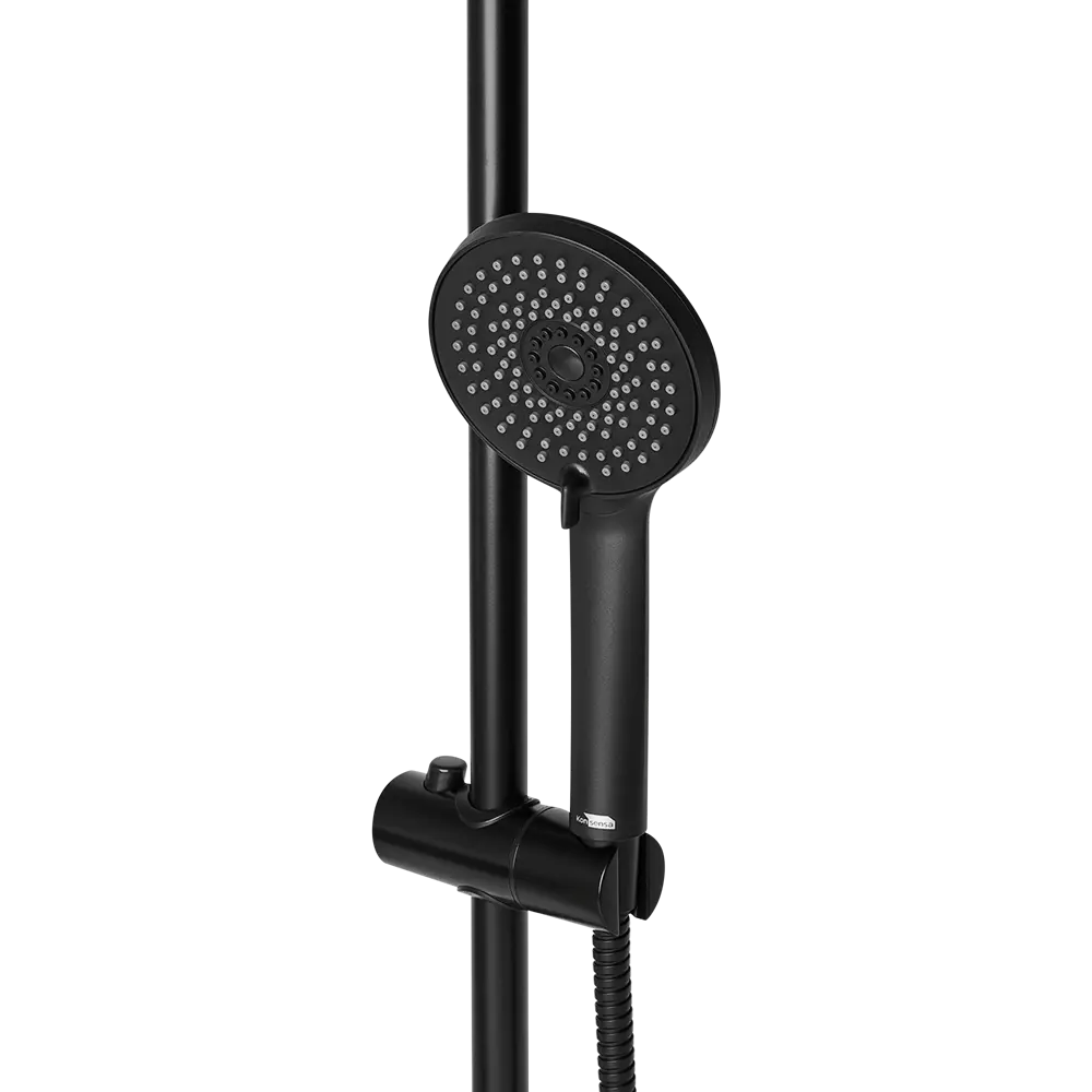 Душевая стойка для ванной с боковым креплением Терни KONSENSA черный STLM-2178531 - Вид №3