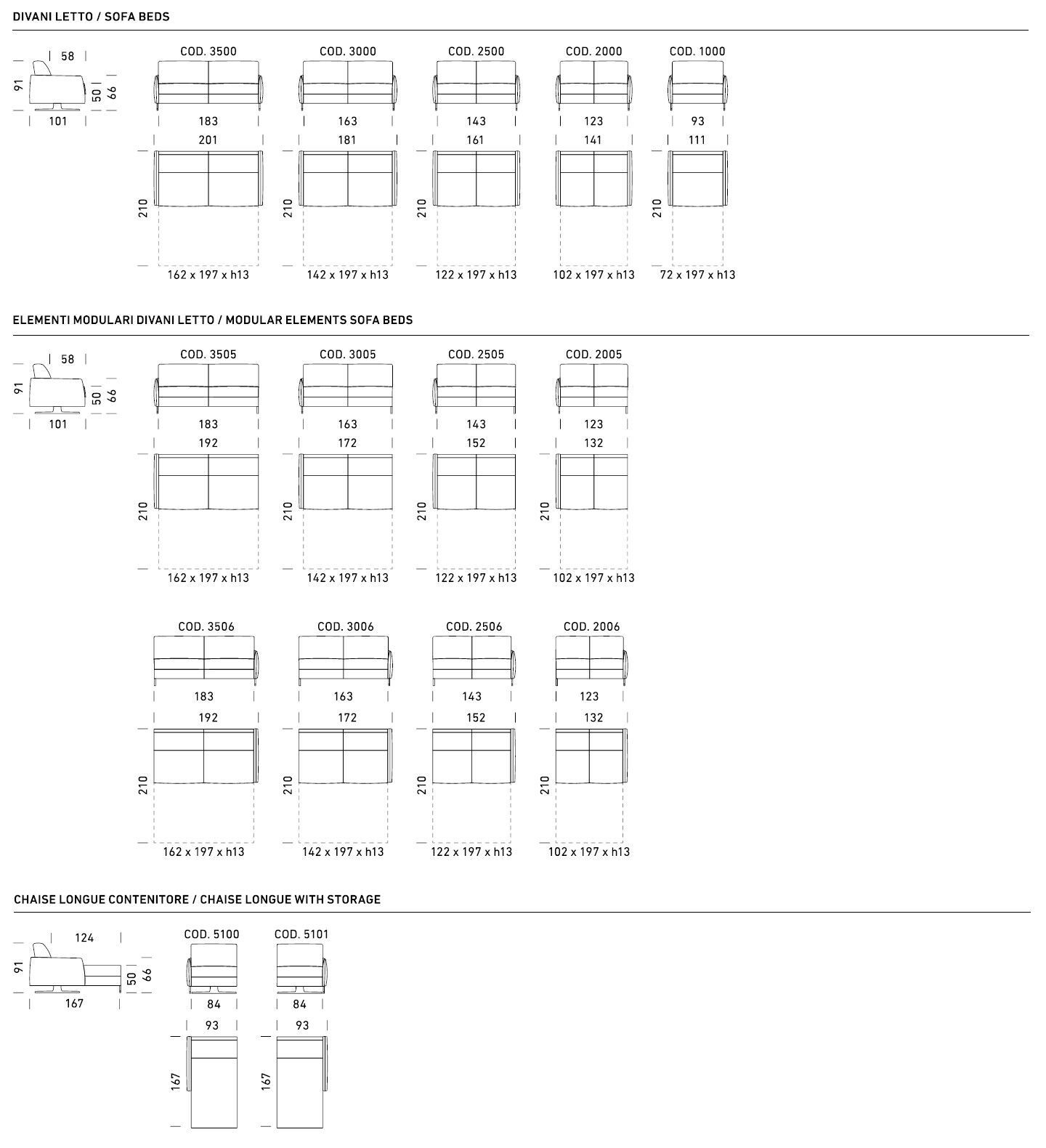 Диван-кровать с двуспальной кроватью Dienne Salotti Views II ARCH-00105091 - Вид №2