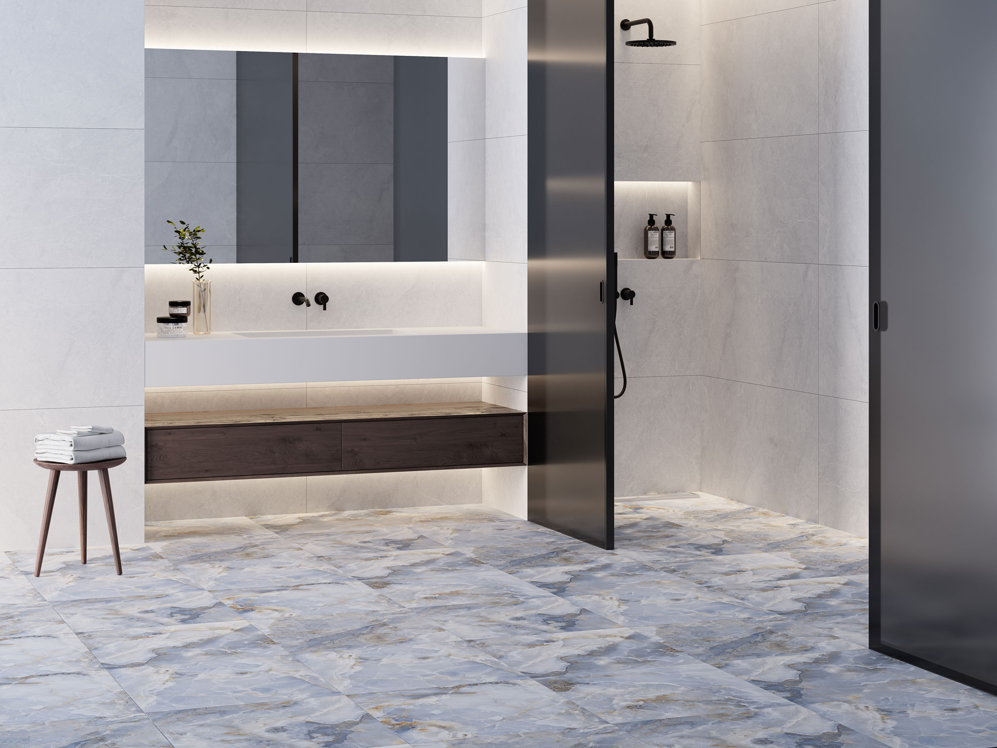 Шелковый керамогранит Staro Silk 60 NESTLE SKY – элегантность в каждом сантиметре STP-ST591 INCOLOR - Вид №3