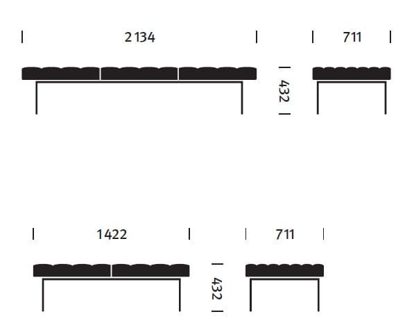 Кожаная мягкая скамья Herman Miller смокинг ARCH-00097714 - Вид №5