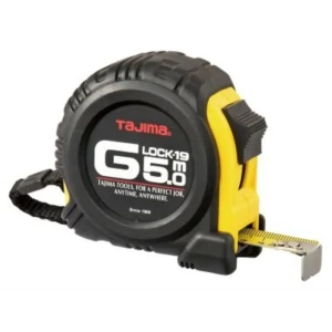 Рулетка Tajima G LOCK G9P50MT, 5 м х 19 мм, ударопрочная с магнитным наконечником