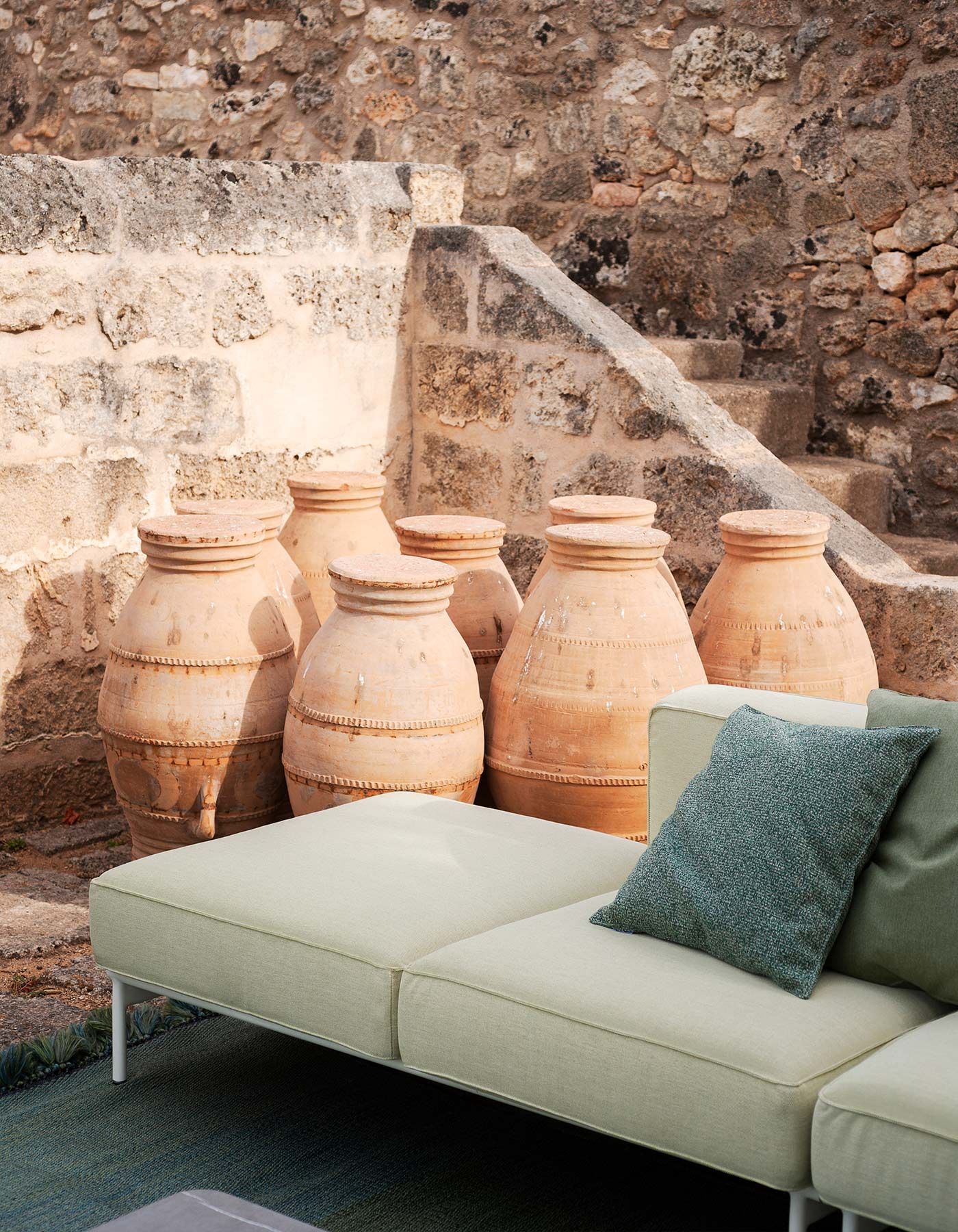 Модульный тканевый садовый диван с полуостровом RODA Extendo ARCH-00127203 - Вид №3