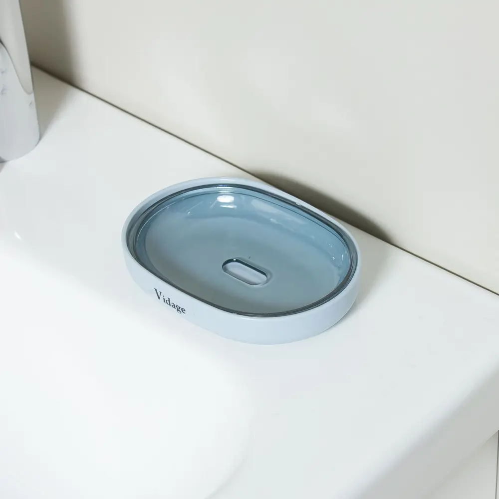 Мыльница настольная Vidage «Parma» пластик цвет синий STLM-2024360 - Вид №2