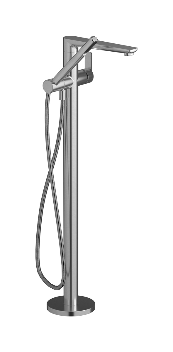 Напольный смесиель для ванны с встроенным душем. WE ARE IB c6399ss Brushed Nickel C-67