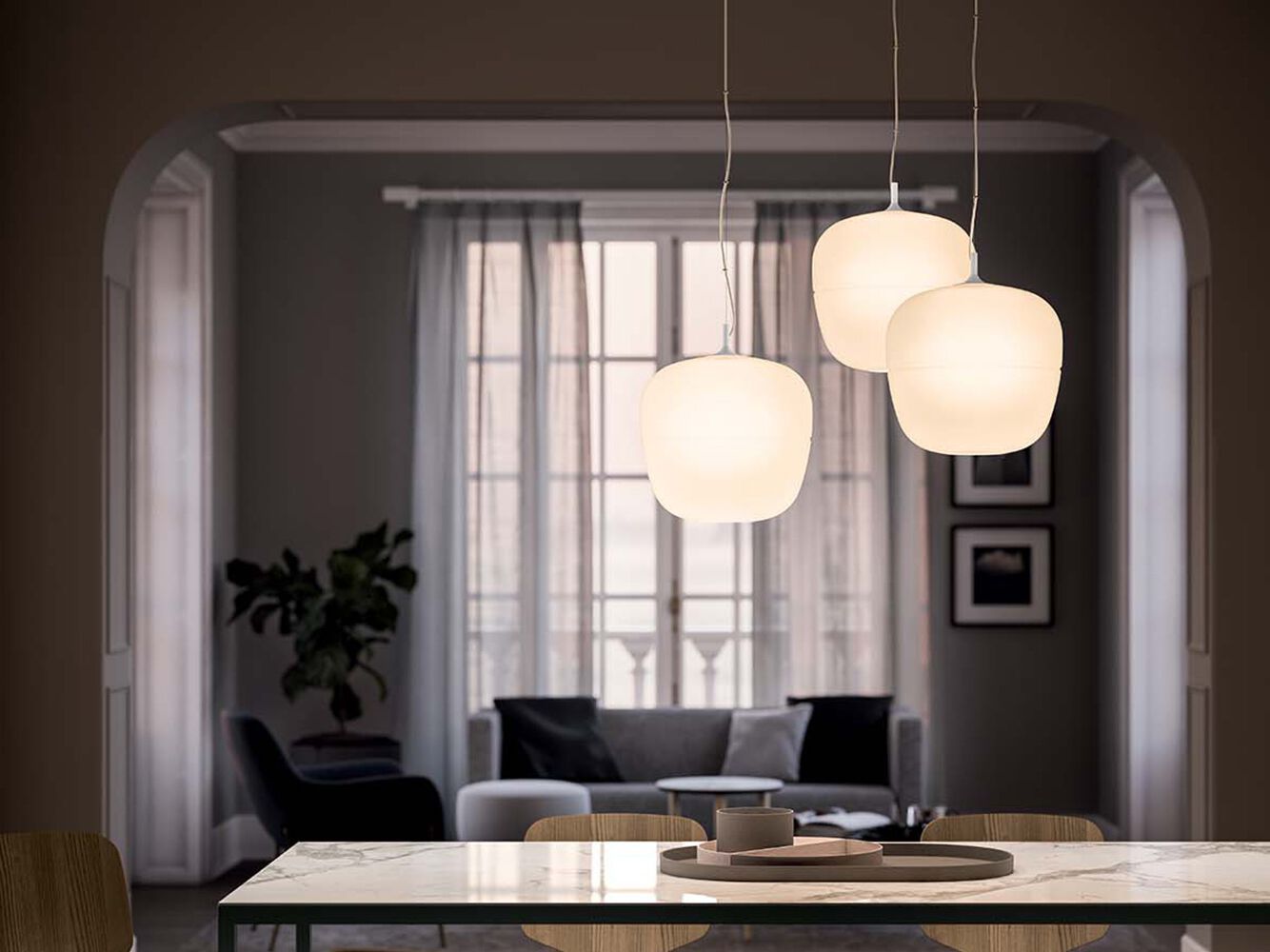 Подвесной светильник из дутого стекла Quadrifoglio Group Design Lighting ARCH-00113323