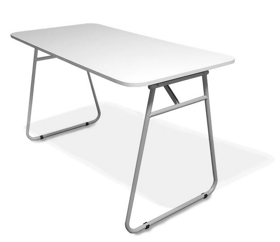 90557333 Кухонный стол Плияж прямоугольник 60x120 см ЛДСП цвет белый/серебристый STLM-0280752 СТОЛМЕТ