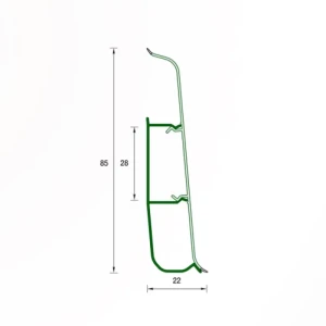 Плинтус напольный Деконика 263 Клен северный 85x22x2200 см 20 шт