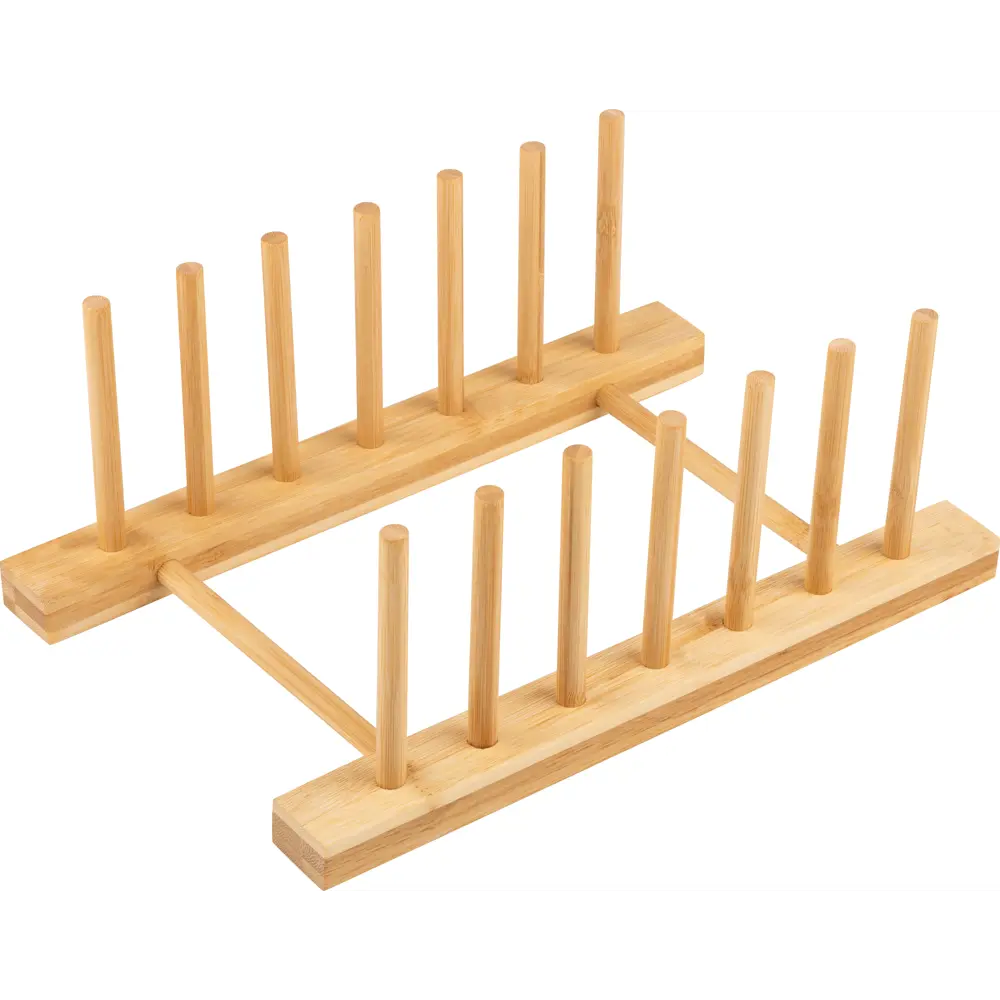 Сушилка для посуды KONSENSA 30x8.5x12 см одноуровневая бамбук цвет бежевый STLM-2207561 - Вид №1