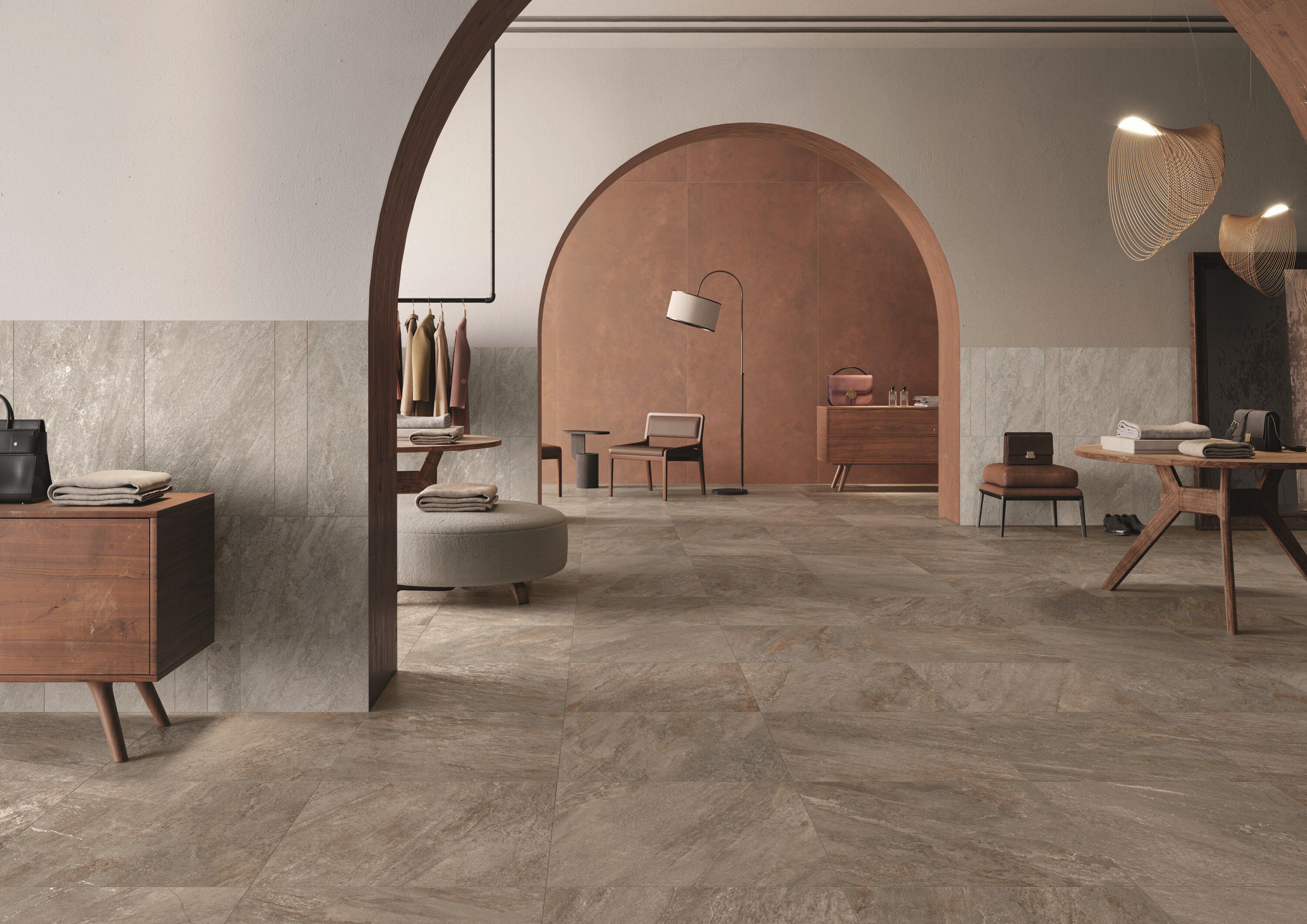 Пол / облицовка керамогранита с эффектом камня для внутреннего и наружного применения Ceramiche Caesar Quartz Essence ARCH-00073987 - Вид №3