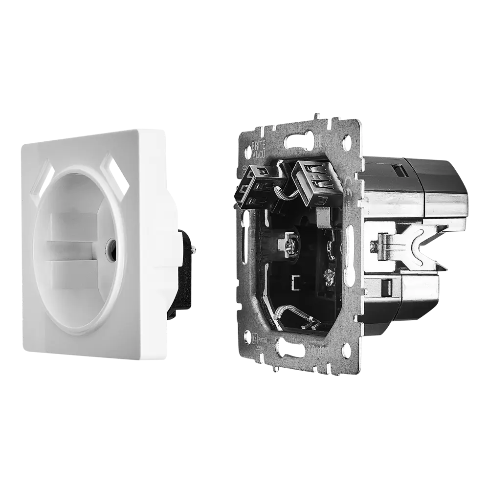 Розетка USB IEK Brite для современного интерьера с заземлением 87761534 STLM-1321697 - Вид №5