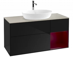 Villeroy&Boch Тумба под раковину Прямоугольная версия FA73HBPH Finion Glossy Black Lacquer