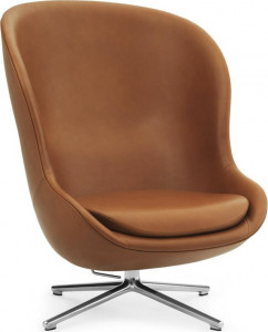 603834 Кресло для отдыха с высоким поворотом и наклоном, алюминиевая ультра-кожа Normann Copenhagen Hyg