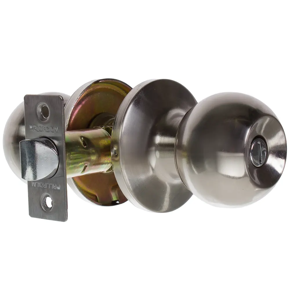 Ручка-кноб 607 SN BK SN, с фиксатором, цвет матовый никель PALLADIUM STLM-2173684
