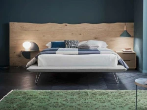AltaCorte Двуспальная кровать с обивкой из массива дерева Ecolab night Lb-zn7507