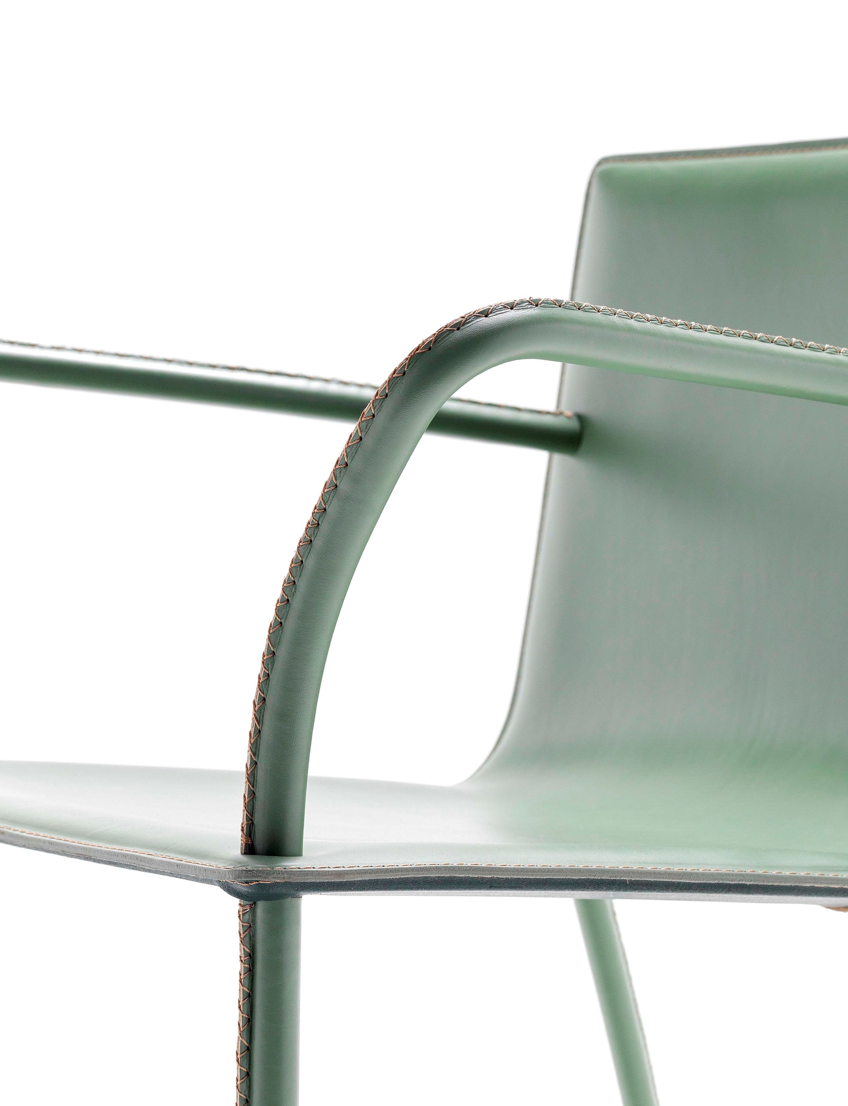 Кожаный стул с подлокотниками Fasem Lys ARCH-00016342 - Вид №6