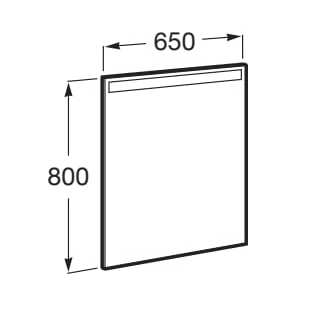 Прямоугольное зеркало со встроенным настенным освещением Roca EIDOS 8123 ARCH-00032296 - Вид №27
