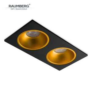 Светильник точечный встраиваемый Raumberg DIP2Bk/Gold 3 м² под отверстие 10.5 см цвет черный