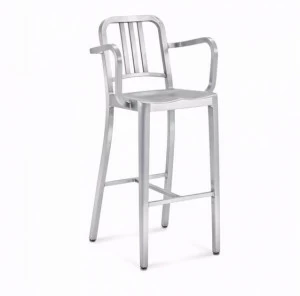 Emeco Барный стул из алюминия с подлокотниками 1006 navy®