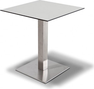 RC13-65-65-MH "Каффе" интерьерный стол из HPL квадратный 64х64см, цвет молочный 4SIS