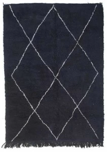 AFOLKI Прямоугольный шерстяной коврик с длинным ворсом и геометрическими мотивами Beni ourain Taa1245be