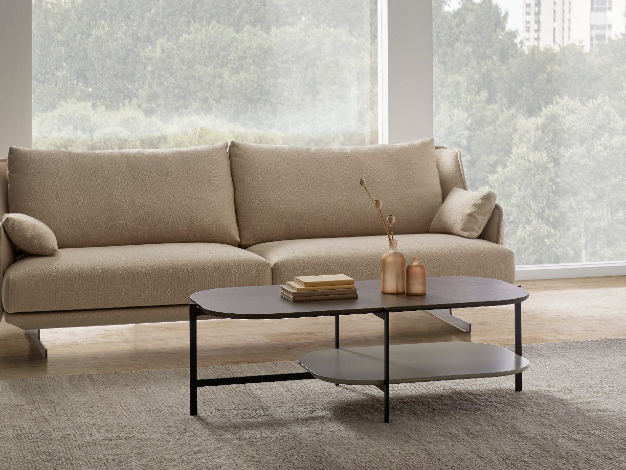 Низкий журнальный столик с журнальной стойкой Kendo Mobiliario ARCH-00072287 - Вид №2