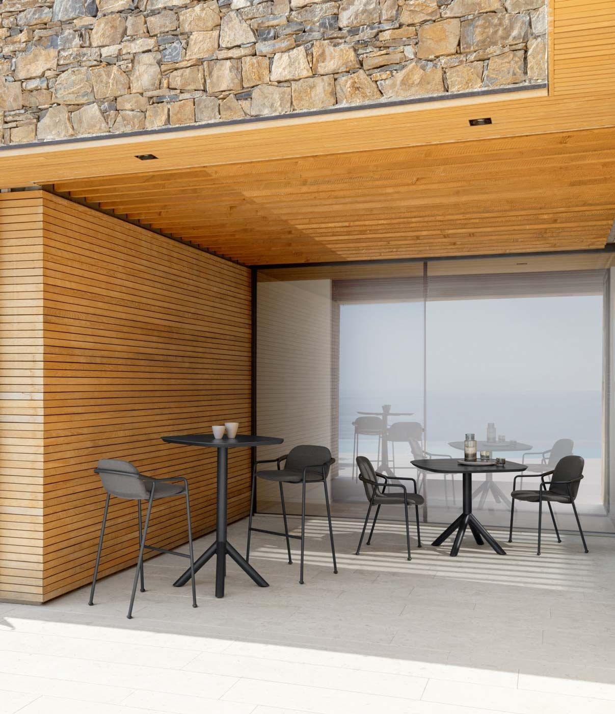 Алюминиевый садовый стол и столешница из керамогранита Talenti ARCH-00080055 - Вид №2