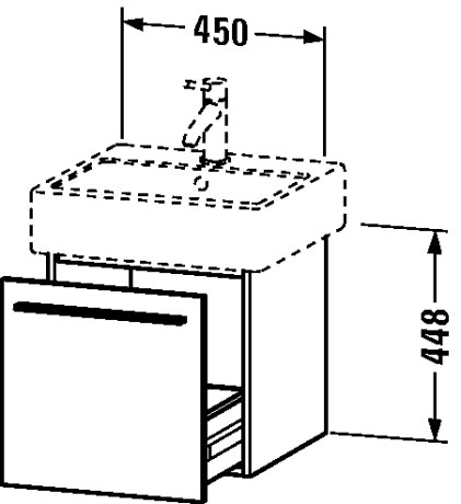 XL604307171 X-Large Тумбочка подвесная Средиземноморский дуб Duravit - Вид №1