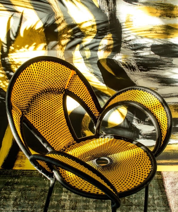 Стул с подлокотниками из плетеной полиэтиленовой проволоки MOROSO M'afrique ARCH-00008557 - Вид №3