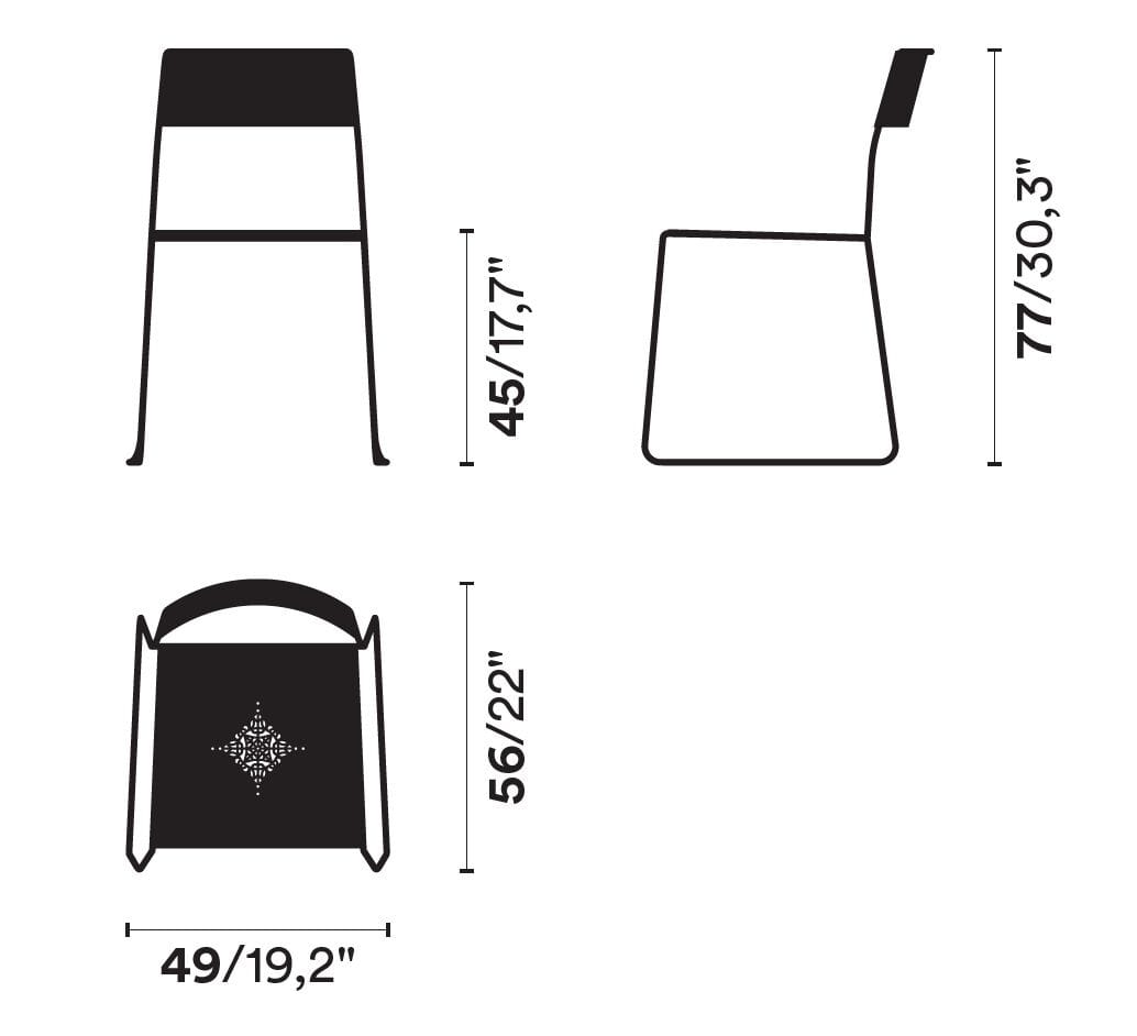 Штабелируемый стул с порошковым покрытием Opinion Ciatti Nigelle ARCH-00096926 - Вид №8