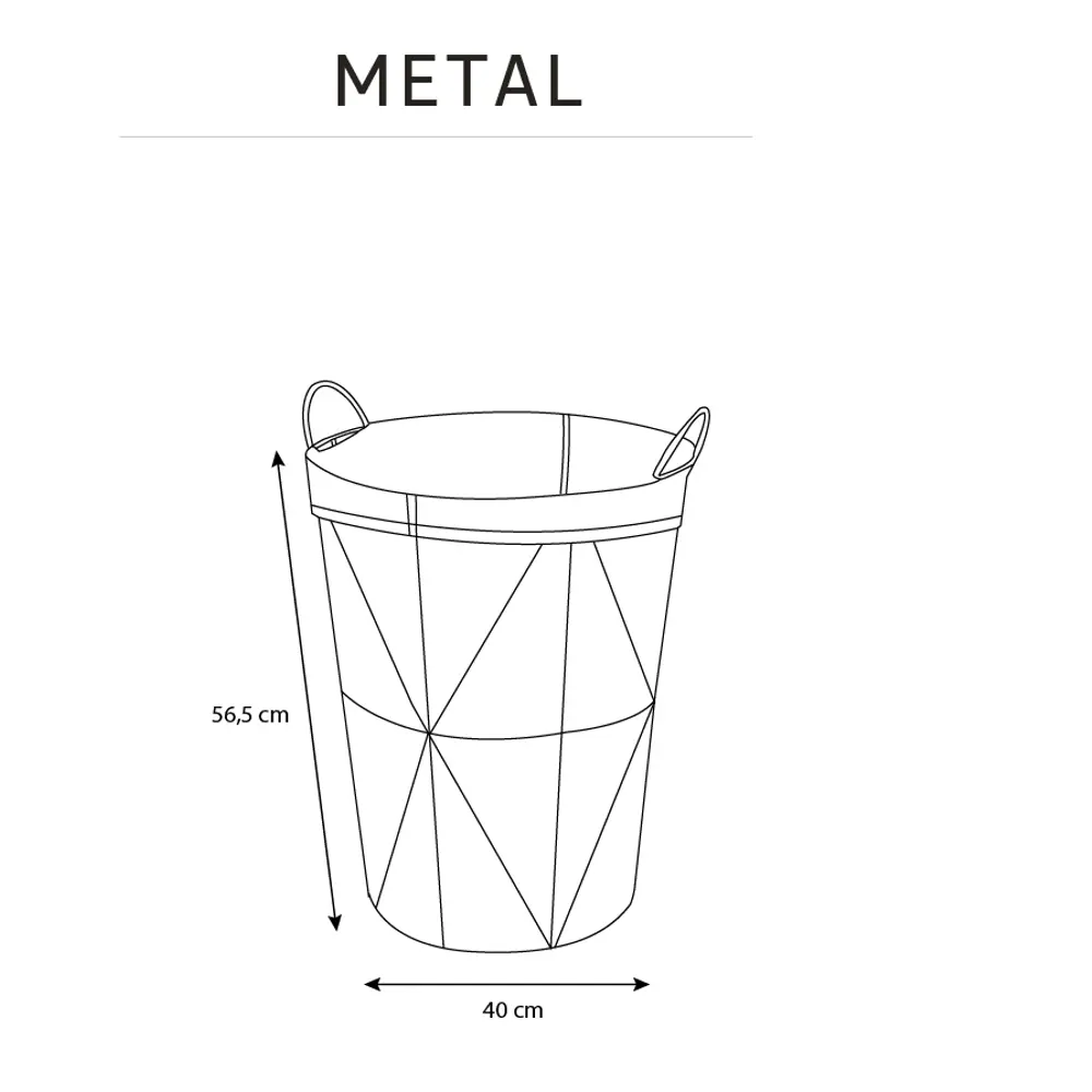 Корзина для белья Sensea Metal 60 л цвет черный STLM-2155395 - Вид №9