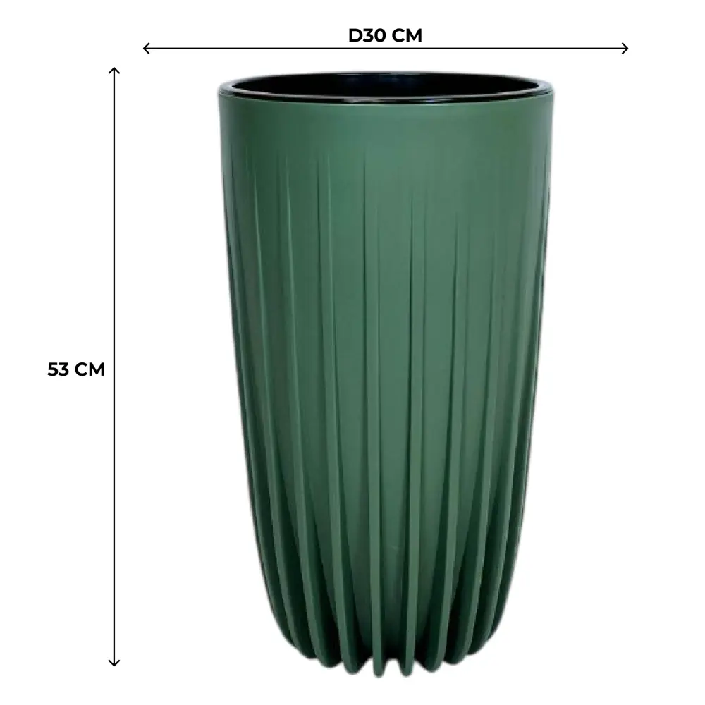 Кашпо Evergreen Design Сигма 28x30x53 см v17 л пластик нефрит STLM-2102254 - Вид №2