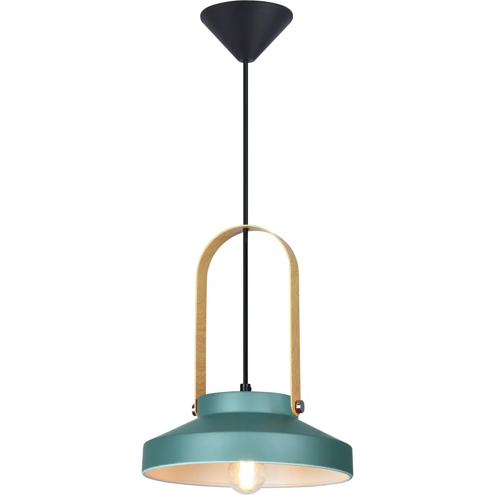 Светильник подвесной Wendi TL1225H-01GN, 1 лампа, 8 м², цвет зелёный/золотой/чёрный Toplight STLM-2140723