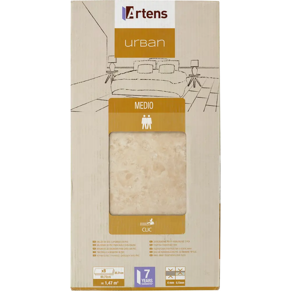 ПВХ плитка «Urb White» 4/0.15 мм 1.47 м² ARTENS STLM-2022933 - Вид №5