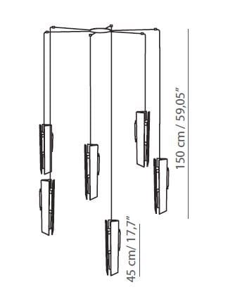 Матовый латунный светодиодный подвесной светильник Tooy Экскалибур ARCH-00065117 - Вид №6